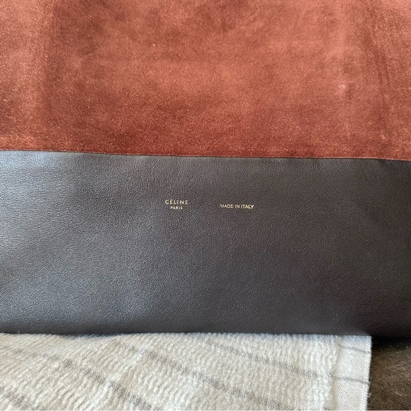 Celine Tri Colour All Soft Blue, Black, Brown Colour Block Shoulder Flap Bag - Picture 17 of 17